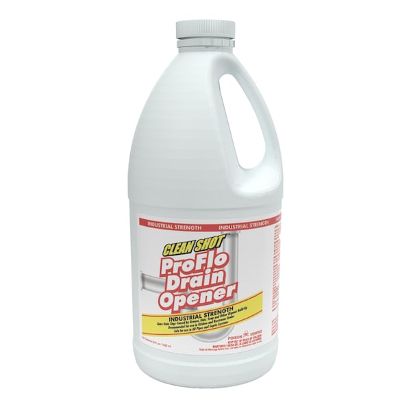 Theochem Clean Shot ProFlo Drain Opener - 6/1 64oz Case, Non-Acid Drain Cleaner, 6PK 100998-99990-0G - main